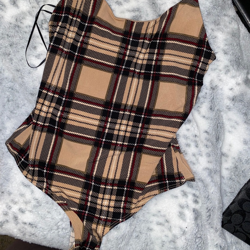 Plaid bodysuit